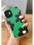 IPHONE 11 Siyah/yeşil Papatya Desenli Kılıf 1