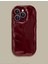 IPHONE 16 Pro Bordo Dalgalı Kenarlı Parlak Silikon Kılıf 2