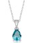 925 Ayar Gümüş Turkuaz Damla Taşlı Kadın Kolye T7054 (292292) 1