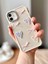 IPHONE 12/12PRO Uyumlu 3D Fiyonk/kalp Dekorlu Ekru Kılıf 1