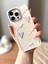 IPHONE 15 Pro Max 3D Fiyonk/kalp Dekorlu Ekru Kılıf 2