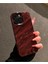 IPHONE 15 Promax 3D Dalgalı Kabartmalı Parlak Yüzeyli Bordo Kılıf 1