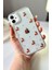 IPHONE 12/12 Pro Uyumlu 3D Taşlı Kiraz Dekorlu Epoksi Tasarımlı Şeffaf Kılıf 1