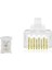 Cat6 Konnektör Ez RJ45 Delikli 100LÜ Paket Şeffaf HDX5063 (292292) 1