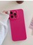 IPHONE 14 Pro Max Düz Silikon Fuşya Kılıf 1