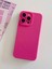 IPHONE 14 Pro Max Düz Silikon Fuşya Kılıf 3