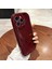 IPHONE 15 Pro Bordo Dalgalı Kenarlı Parlak Silikon Kılıf 2