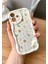 IPHONE 16 Plus Çiçek Desenli Ekru Kılıf 2
