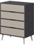Elina Ayaklı 4 Çekmeceli Şifonyer - Antrasit/kumtaşı 6