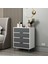 Elina Ayaklı 4 Çekmeceli Şifonyer - Beyaz/antrasit 1