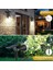Beyaz 18 LED Spot Güneş Enerjili Bahçe Aydınlatma Lambası, Fotoselli, Spike Aplik, 18W Su Geçirmez Dış Mekan Solar Lamba, Ağaç, Veranda, Garaj, Havuz, Duvar ve Zemin Montajına Uygundur 42 cm 5