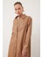 Suni Deri Gömlek Elbise Camel K2311019_035 7