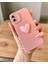 IPHONE 11 3D Kalp Dekorlu Pudra Pembe Kılıf 3