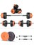 17 kg Multifonksiyonel Turuncu Siyah Halter Seti ve Dambıl Seti 1