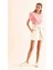 Kuşaklı Kadın Şort Kemik Y9912604_019 4