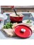 Cast Iron 22 Cm/3,3 L Kapaklı Tencere, Kaliteli, Sağlam ve Uzun Ömürlü, Kızartma, Kızartma, Pas Içermeyen Emaye Iç Kısım, Indüksiyon, Ergonomik Sap, 260°C'YE Kadar Fırına Dayanıklı, Kırmızı 3