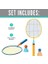 Sports Badminton Raket Seti - Smashminton, Büyük Boy- 2 Oyuncu, Arka Bahçe, Badminton Topu, Gençler ve Çocuklar Için 2