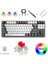 Leaven K550 Kablolu Rgb Mekanik Oyuncu Klavye - 87 Tuşlu, Ergonomik Tasarım, LED Işıklı, 150CM Kablo, Bilgisayar Pc Için, Siyah-Beyaz, Kırmızı Switch 2