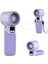 Elde Taşınabilir Turbo Fan [11H Standby] USB Şarj Edilebilir Kişisel Vantilatör, 5 Kademeli Katlanabilir Vantilatör, Taşınabilir Mini El Fanı, Pil Göstergesi, Masa/dış Mekan/hediye Mor 1