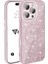 iPhone Kılıf M-Safe Şarj Özellikli Parlayan Simli Sararmaz Kılıf (Pembe, iPhone 16 Pro Max) 1