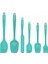 Drongo Isıya Dayanıklı Yanmaz Yapışmaz Silikon Spatula Seti 6 Parça Turkuaz 1
