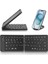 Mini Katlanabilir Bluetooth Klavye Taşınabilir ve Telefon Standı iPhone ile Uyumlu iPad ile Uyumlu Mac ile Uyumlu Android Windows ile Uyumlu Ultra Ince Alüminyum Seyahat Katlanır Siyah Z671 1