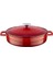 Metal Döküm Çok Amaçlı Yayvan Tencere, Trendy, 28 Cm, 3.51 L Hacim, Kırmızı 1