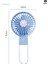 Taşınabilir Mini USB Fan LED Işıklı Masa Üstü 3 Kademeli Dahili Işık Şarj Edilebilir Mini Vantilatör Soğutucu Cep Boyu 11CM Mini Fan YS2269 - Pembe (YS2269 - Pembe) 5