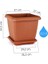 HK03 Hisar Kare Saksı No:3 Tabaklı 37 Cm, 25,5 Litre Antrasit 2