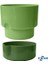 Dora Saksı Tabaklı Çiçek Kaktüs Saksısı Parlak Plastik Saksı (Yeşil, 2 Litre) 4