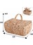 El Yapımı Su Sümbülü Kapaklı Büyük Boy Hasır Örme Piknik Sepeti Dikdörtgen - 46X30CM - 20-36CM 3