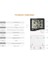 Hans Creatıon Ds Enterprise | (Htc-1) Oda Termometresi, Nem Kuluçka Ölçer ve Doğru Sıcaklık Göstergeli Duvara Montaj LED Dijital Alarm Saat Monitörü Iç Mekan/dış Mekan (Htc-1) / (004) 4