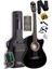 CG-395BK Siyah Klasik Gitar 4/4 Sap Ayarlı Kesik Kasa Full Set (Çanta Askı Tuner Metod Pena) 1