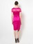 Midi Boy Kısa Kollu Elbise Fuşya Y1511020_003 5