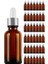 Amber 20 ml Metal Gümüş Sızdırmaz Kapaklı Dropper Damlalık Cam Şişe 42 Adet 1