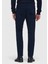 Lacivert Düz Dokuma Slim Fit Casual Pamuk Karışımlı Pantolon 5
