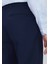 Lacivert Düz Dokuma Jogging Fit Casual Pamuk Karışımlı Pantolon 4