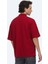 Kırmızı Desenli Dik Yaka T-Shirt 5