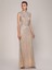 Sırt Dekolteli Boncuk İşlemeli Maksi Boy Elbise Bej K1961104_024 1