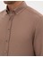 Erkek Vizon Slim Fit Uzun Kollu Gömlek 50316751-VR052 7