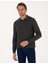 Erkek Antrasit Melanj Slim Fit Polo Yaka Düğmeli Triko Kazak 50318036-VR081 3