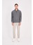 Slim Fit Yarım Balıkçı Yaka Yarım Fermuarlı Düz Renk Erkek Sweatshirt - V002 2