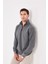 Slim Fit Yarım Balıkçı Yaka Yarım Fermuarlı Düz Renk Erkek Sweatshirt - V002 5
