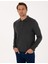 Erkek Antrasit Melanj Slim Fit Polo Yaka Düğmeli Triko Kazak 50318036-VR081 1