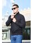 Slim Fit Yarım Balıkçı Yaka Yarım Fermuarlı Düz Renk Erkek Sweatshirt - V002 2