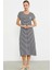 Sementa 77489 Nakış Detaylı Marine Penye Elbise 3