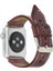 Apple Watch Uyumlu Deri Kordon 42-44-45MM SM25 Bordo 2