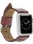Apple Watch Uyumlu Deri Kordon 42-44-45MM SM25 Bordo 5