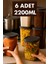 Erzak Saklama Kabı 6 Adet Dikdörtgen Saklama Kabı 2200ML 4