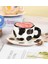 Moo Love Desenli Seramik Kupa & Tabak Seti 1